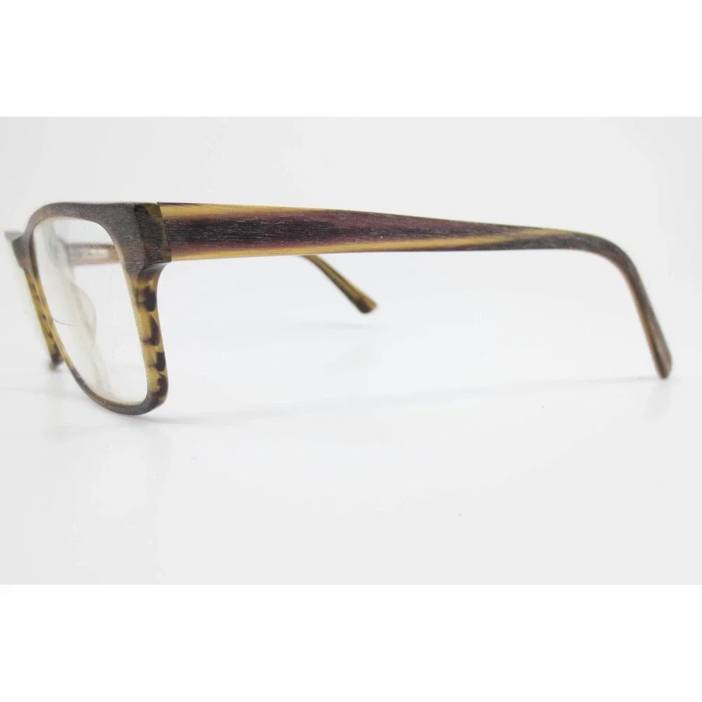 Rickey Smiley Eyewear RS 110 Brown Striped Rectangular Eyeglass Frames 54-18-140